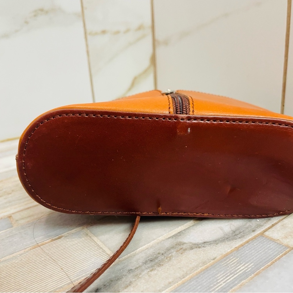 Vera Pella authentic Italian Leather Two-Tone  Leather crossbody Shoulder Bag - Picture 10 of 16